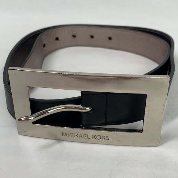 Michael Kors Reversible Belt - Black/Metallic Rose Gold Faux Leather, Sz Medium - Picture 4 of 10